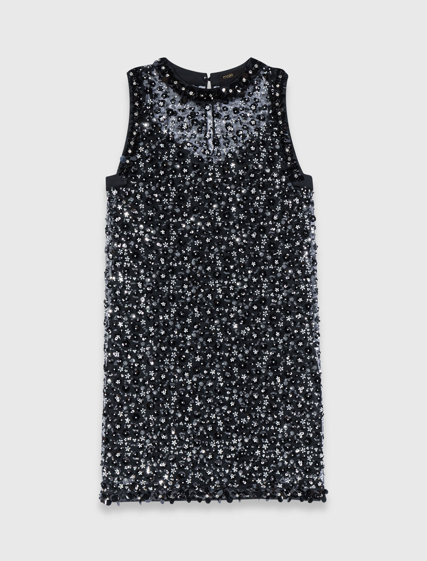 Robe strassée à motif floreal