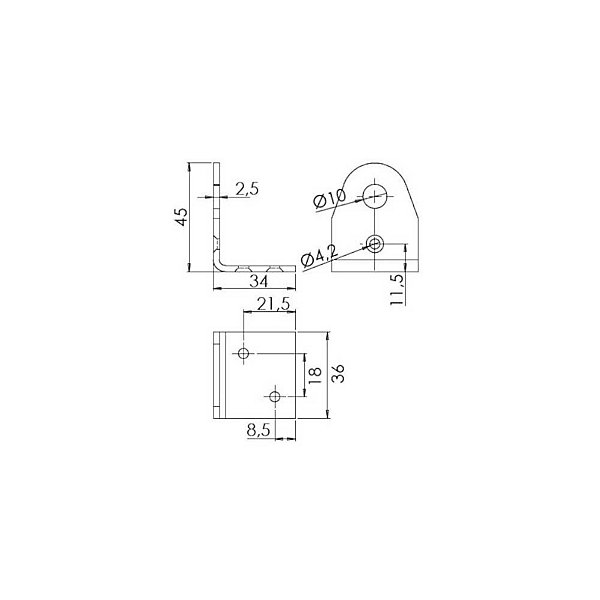 Moraillon coude porte cadenas - JARDINIER MASSARD - J529536