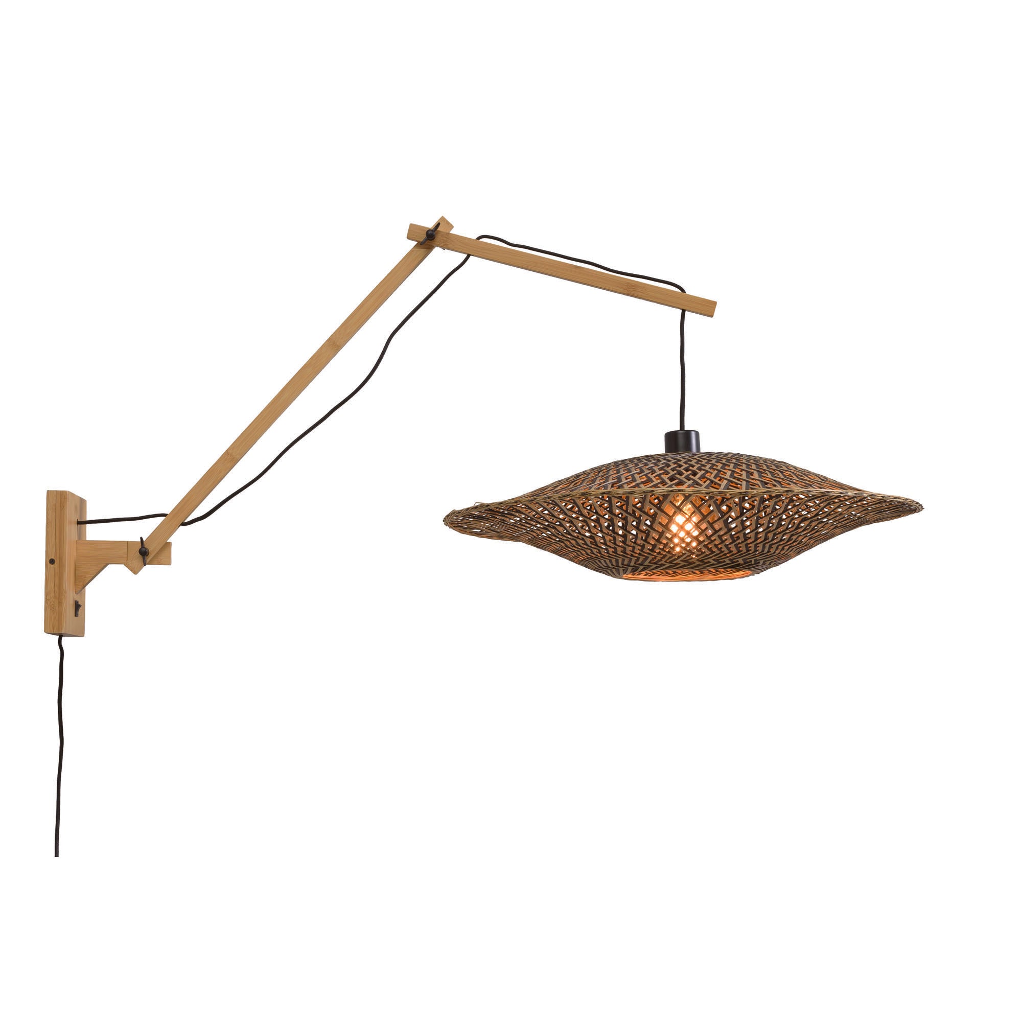 GOOD&MOJO wandlamp Bali - bruin - Ø60cm