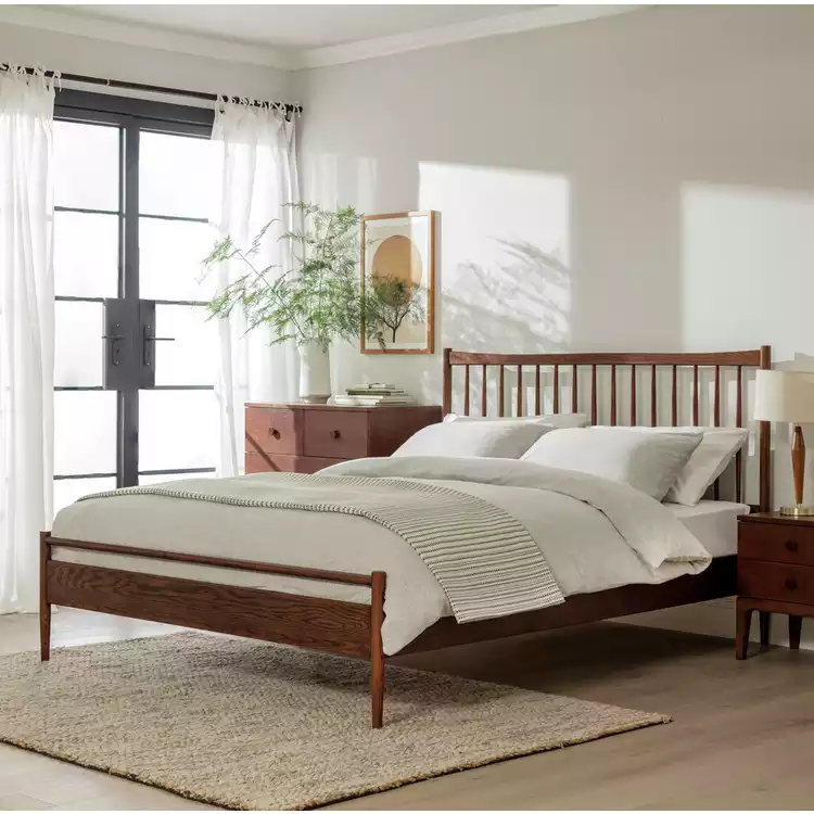 Habitat Chiltern Spindle Double Wooden Bed Frame - Walnut