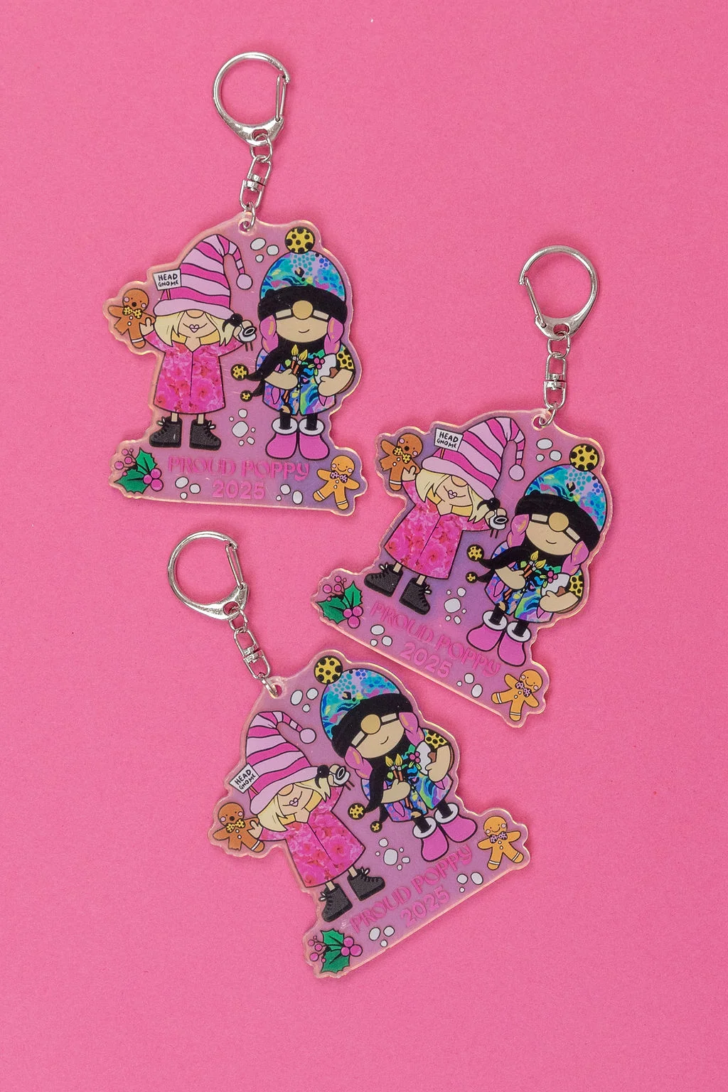 Proud Poppy Tara x Kasey Rainbow Gnome Keychain