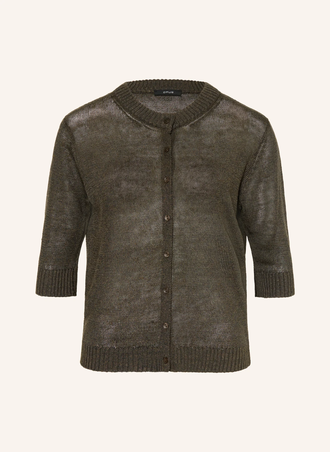 OPUS Strickjacke DATINA mit Leinen