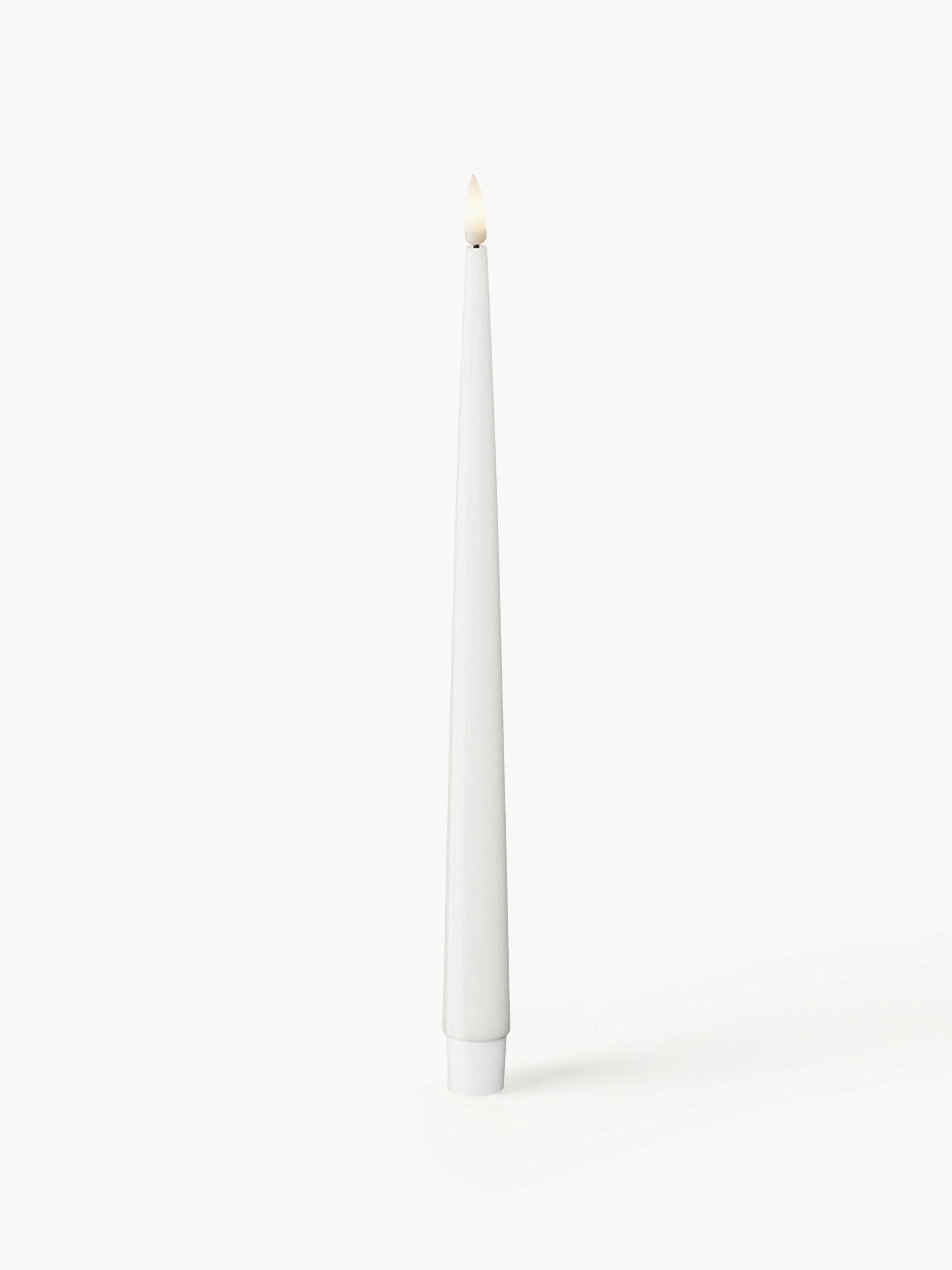 Handgefertigte LED-Stabkerzen Real Flame, H 28 cm, 2er-Set