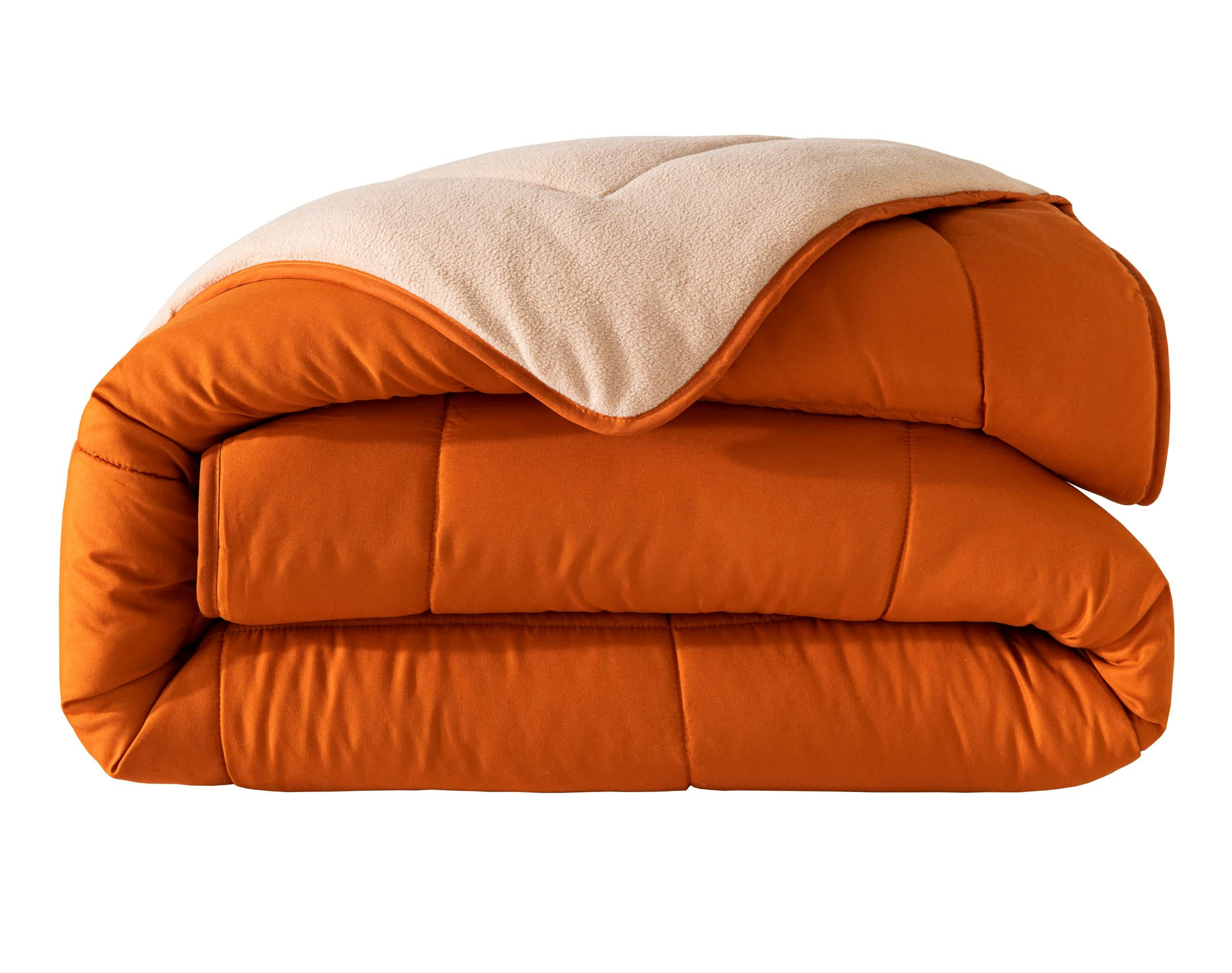 HEBE - Couette 200x200 orange double face 400 g/m2