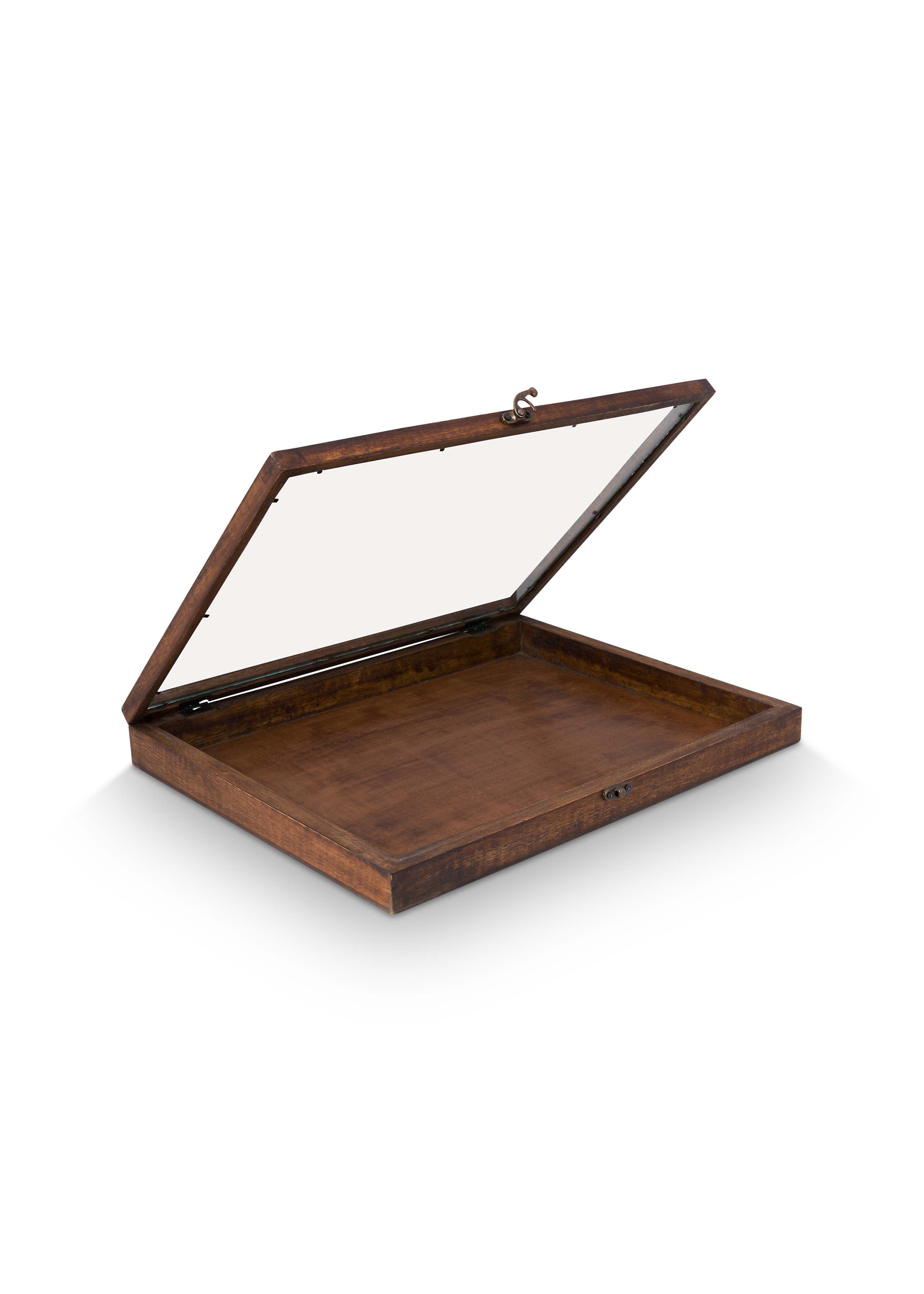 vtwonen Foto Opbergkist - Bewaardoosjes met deksel - Fotolijst houten kistje - Bewaardoos - Bruin - 42cm