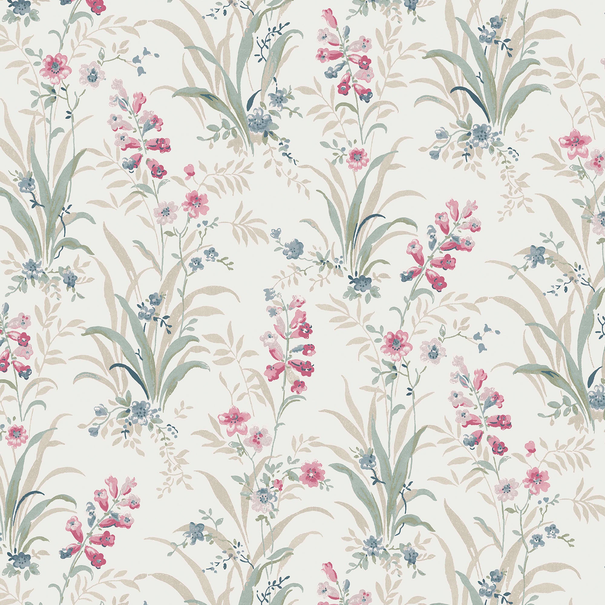 Laura Ashley Vliesbehang - Mosedale Posy Soft Natural 10mx52cm
