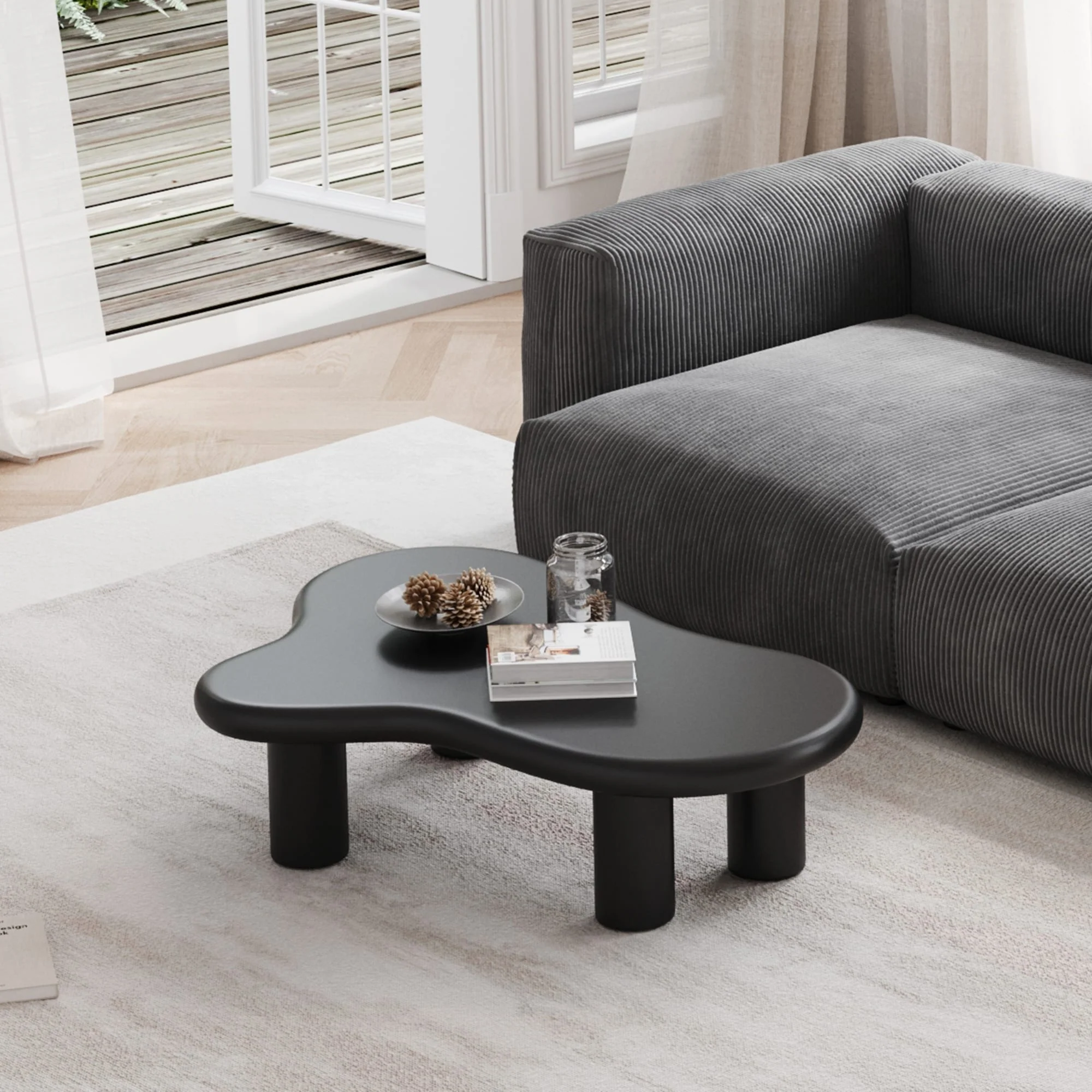 Exquisite Cloud-Shaped Modern Creative Coffee Table with Four Leg