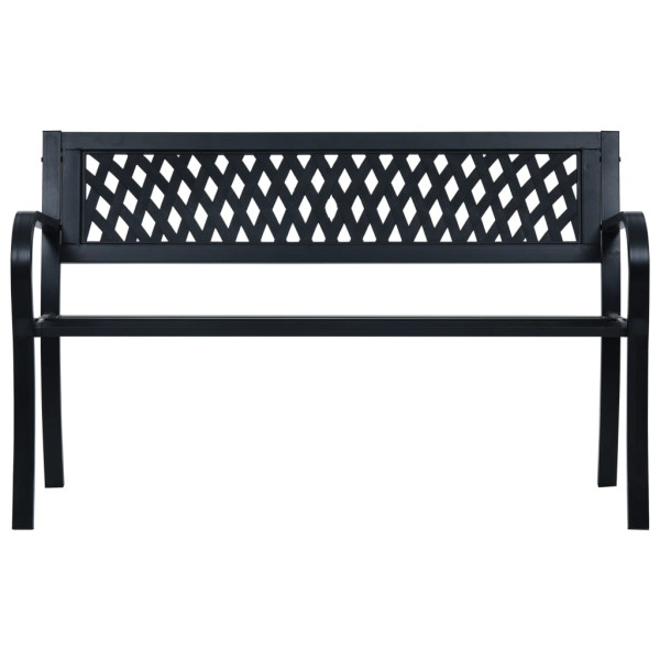 Ławka ogrodowa Czarny 125 cm Metal vidaXL