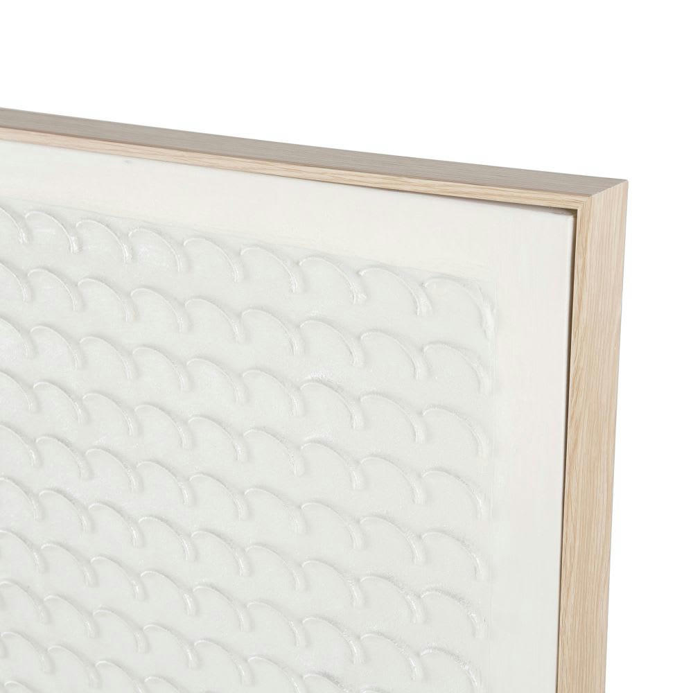 RIVIA - Toile peinte blanche 100x100