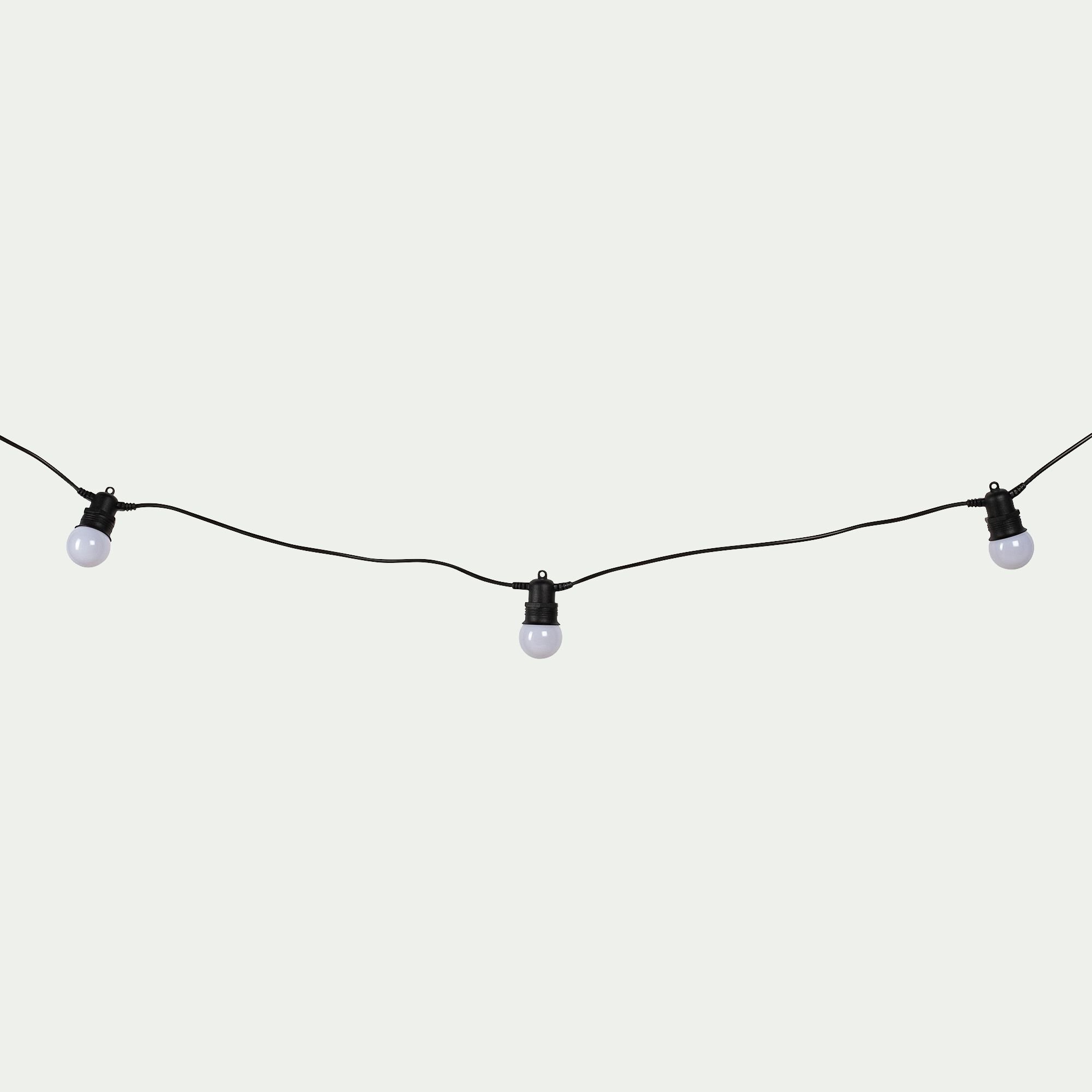 GUINGUETTE - Guirlande solaire d'extérieur à 10 LED blanc L4,5m