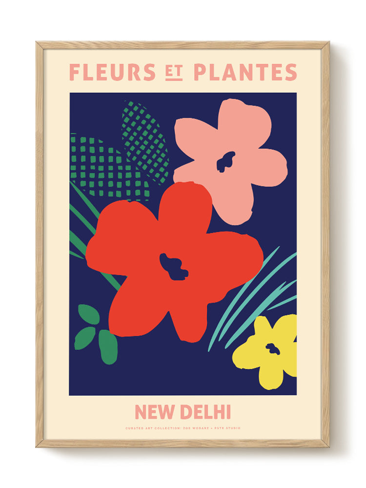 Zoe - Fleurs et Plantes - New Delhi - PSTR studio Kunst Poster