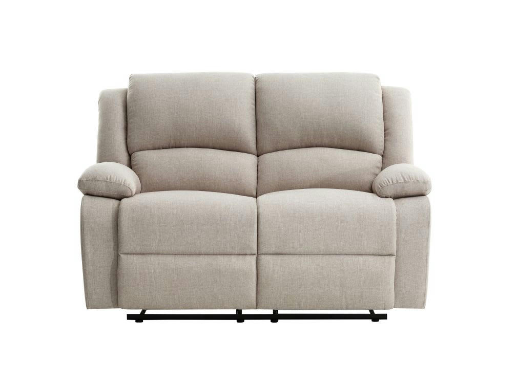 RELAXXO - Canapé Relaxation manuel LEO 2 places en Tissu - Beige