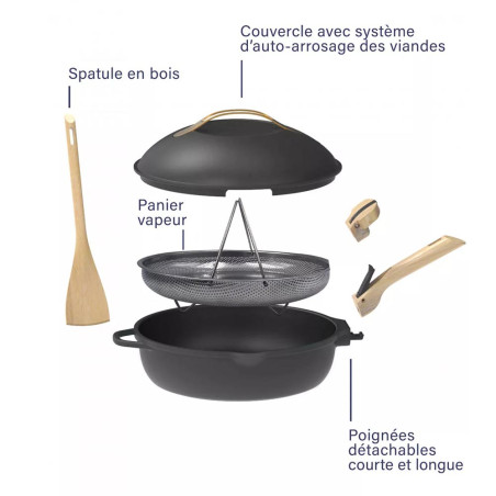Poêle 8-en-1 La Fabuleuse Météore 28 cm - Cookut