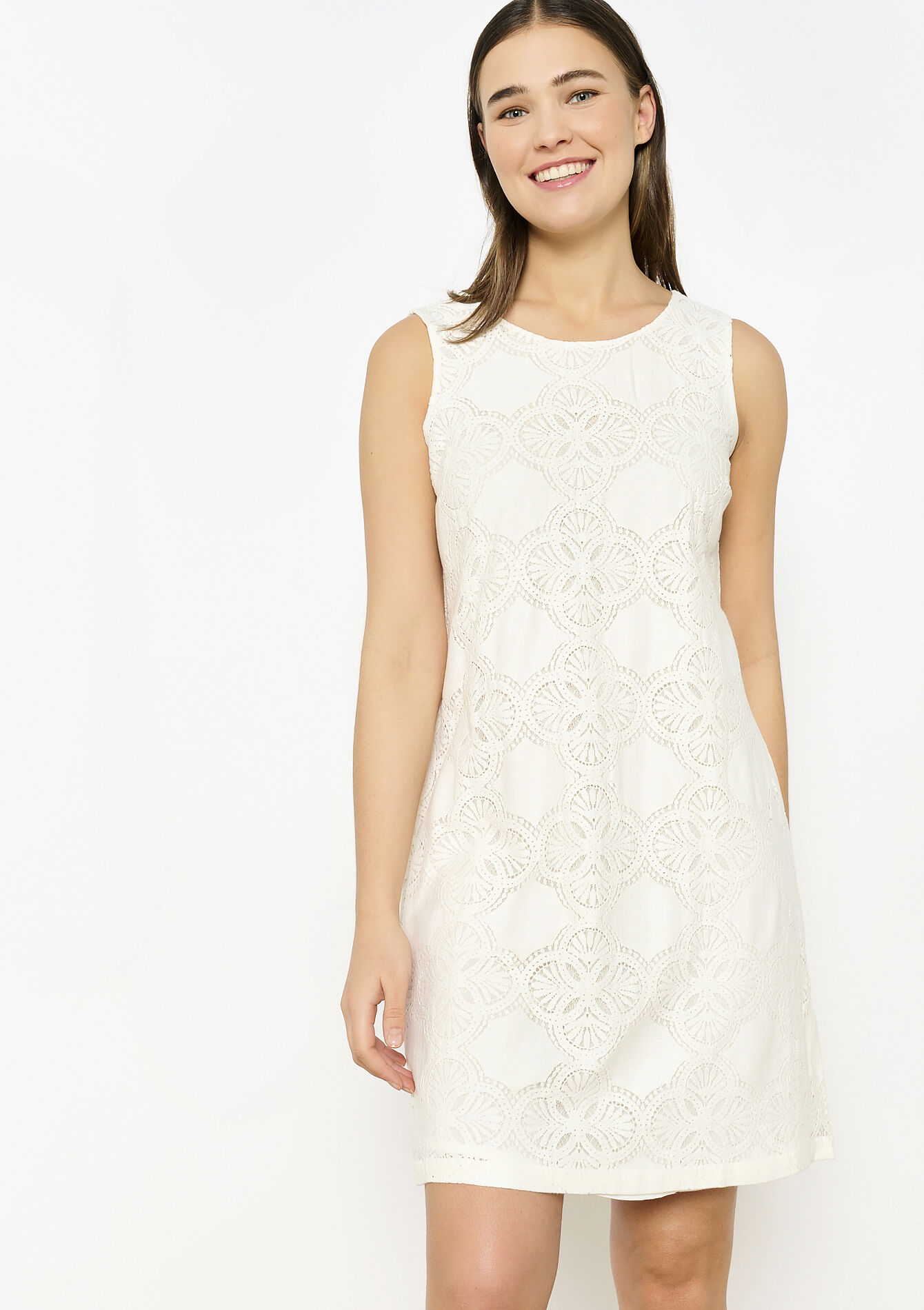 Geborduurde A-lijn jurk