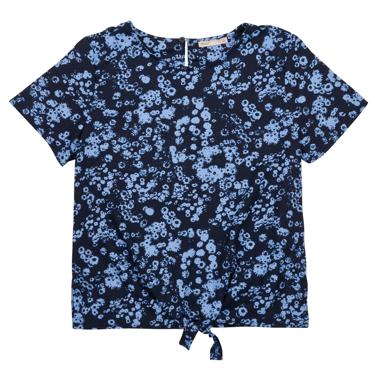 Only - KOGLINO S/S KNOT TOP CP PTM - Blue / Marine
