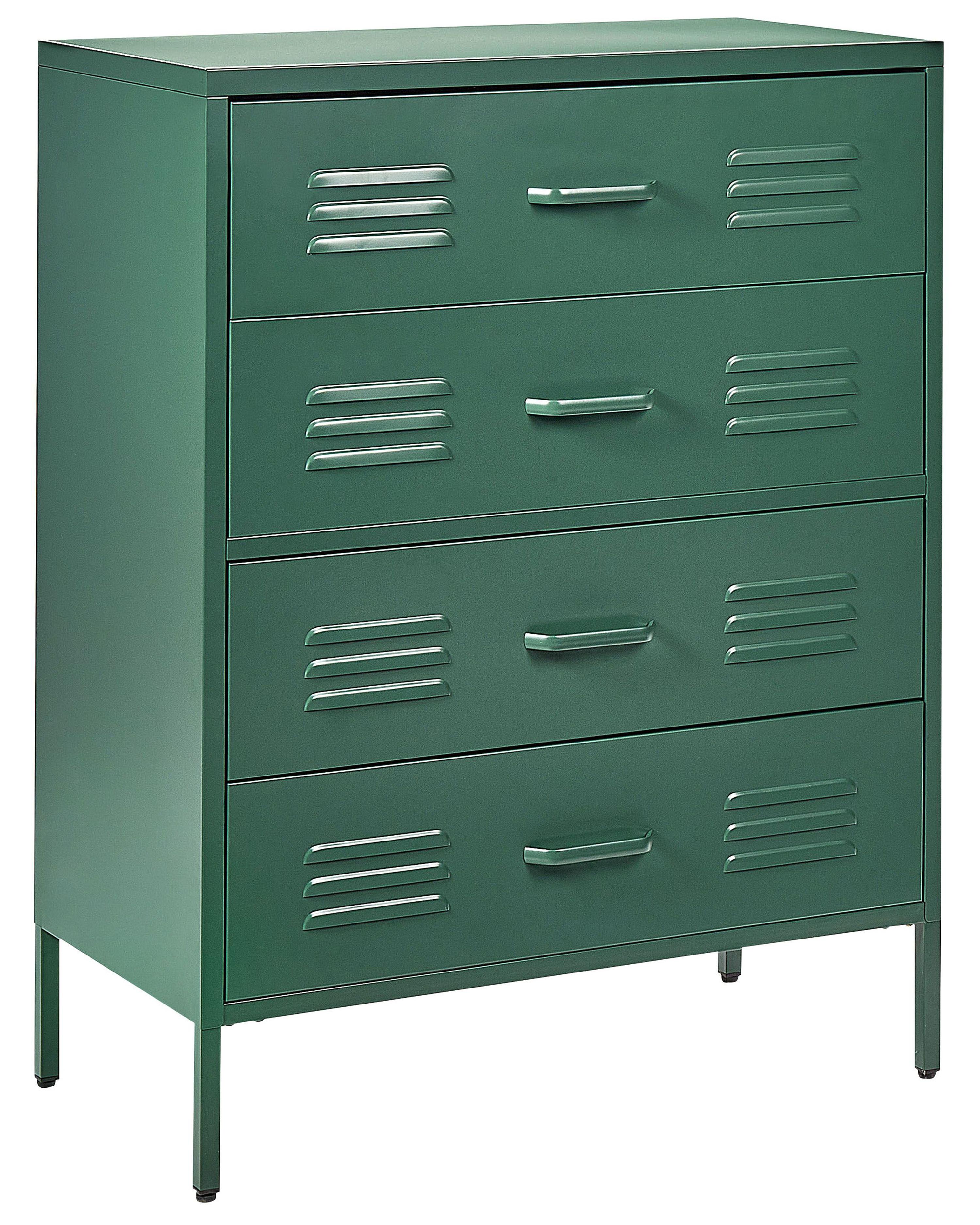Chest of Drawers ENAGO Metal Dark Green