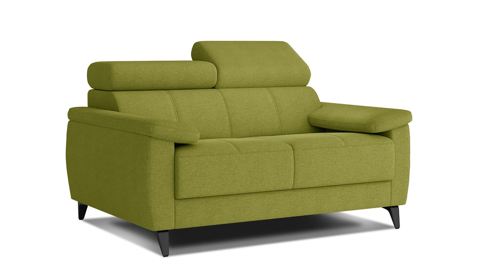 TAUNUS - Canapé droit 2 places tissu citron vert