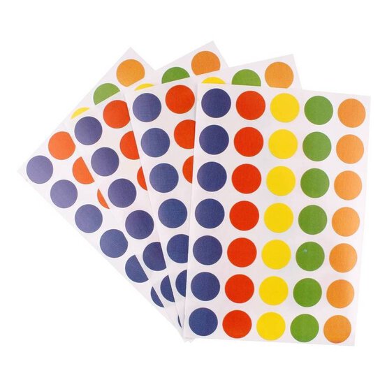 Blick Circle Labels 140 Pack Assorted Colours