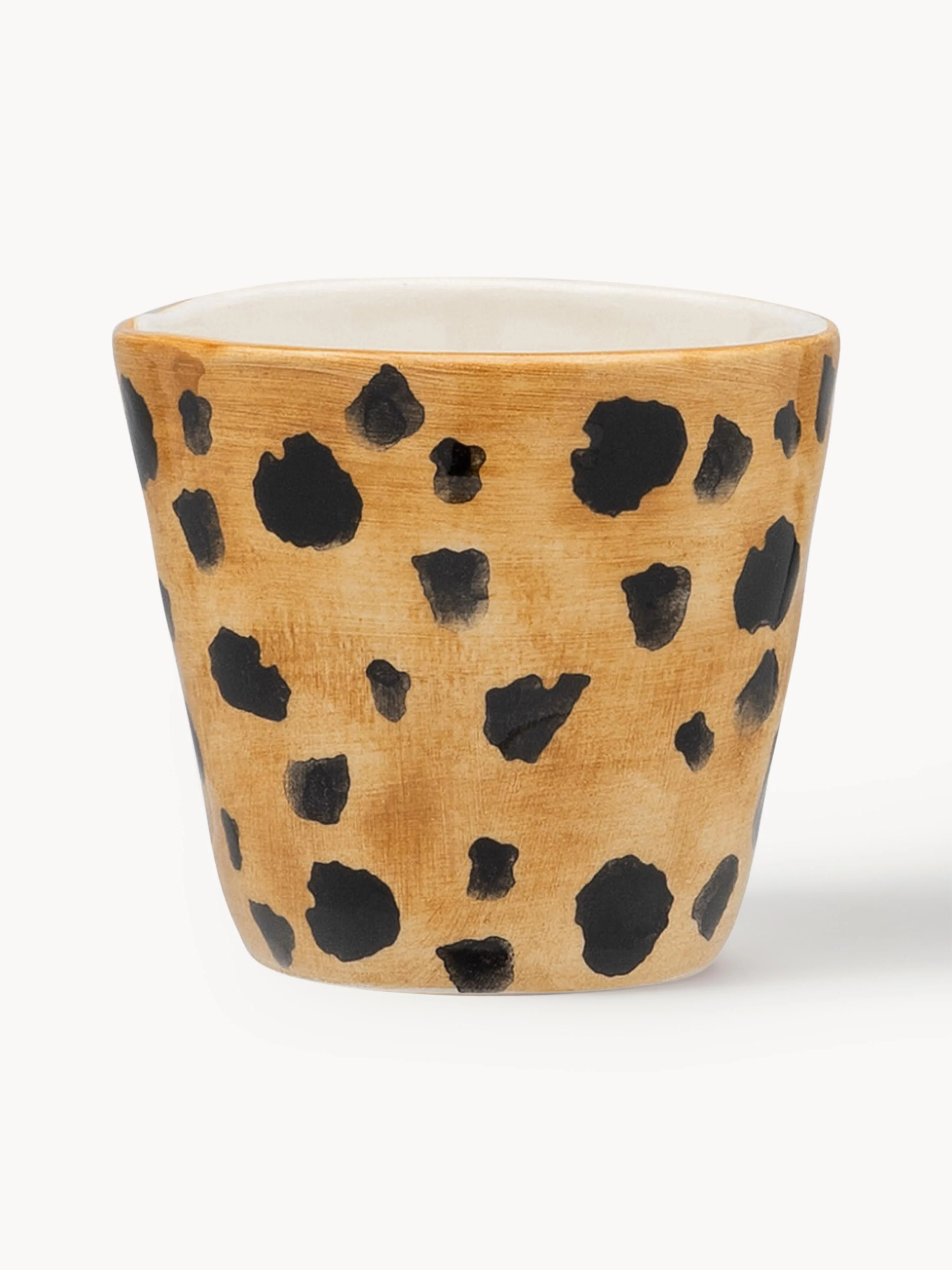 Handbemalte Espressobecher Leopard, 2er-Set