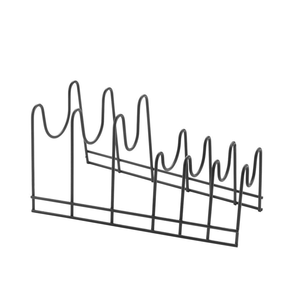 LAVA - Porte couvercles 6 places à poser noir