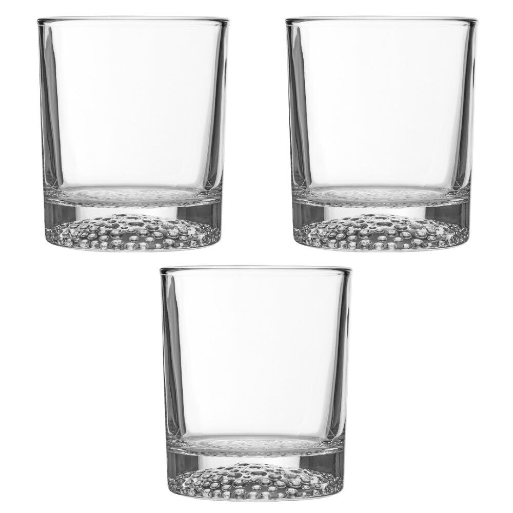 Verre à whisky fond martelé x3