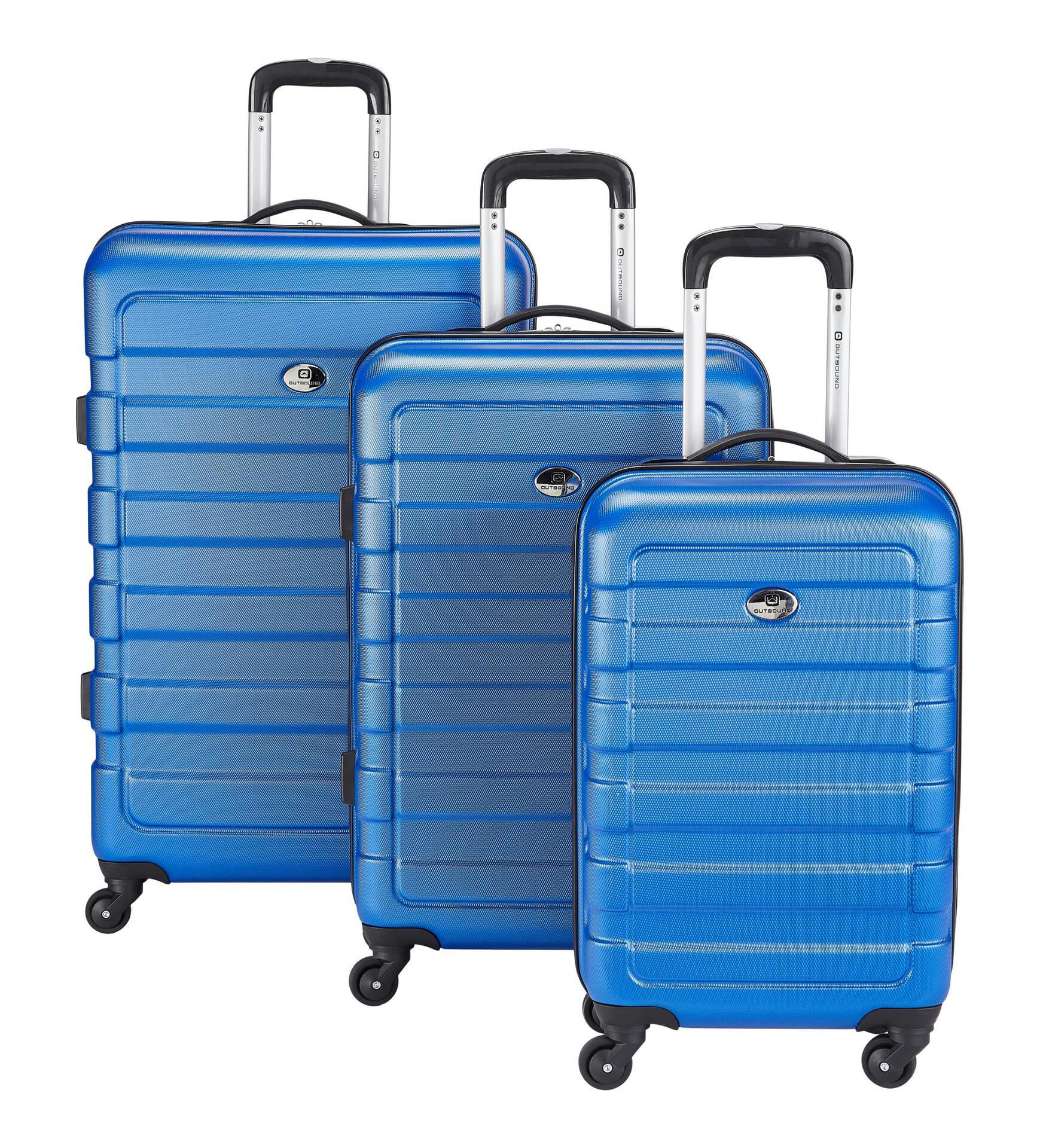 Outbound 3-Piece Hardside Spinner Wheel Travel Luggage Suitcase Set