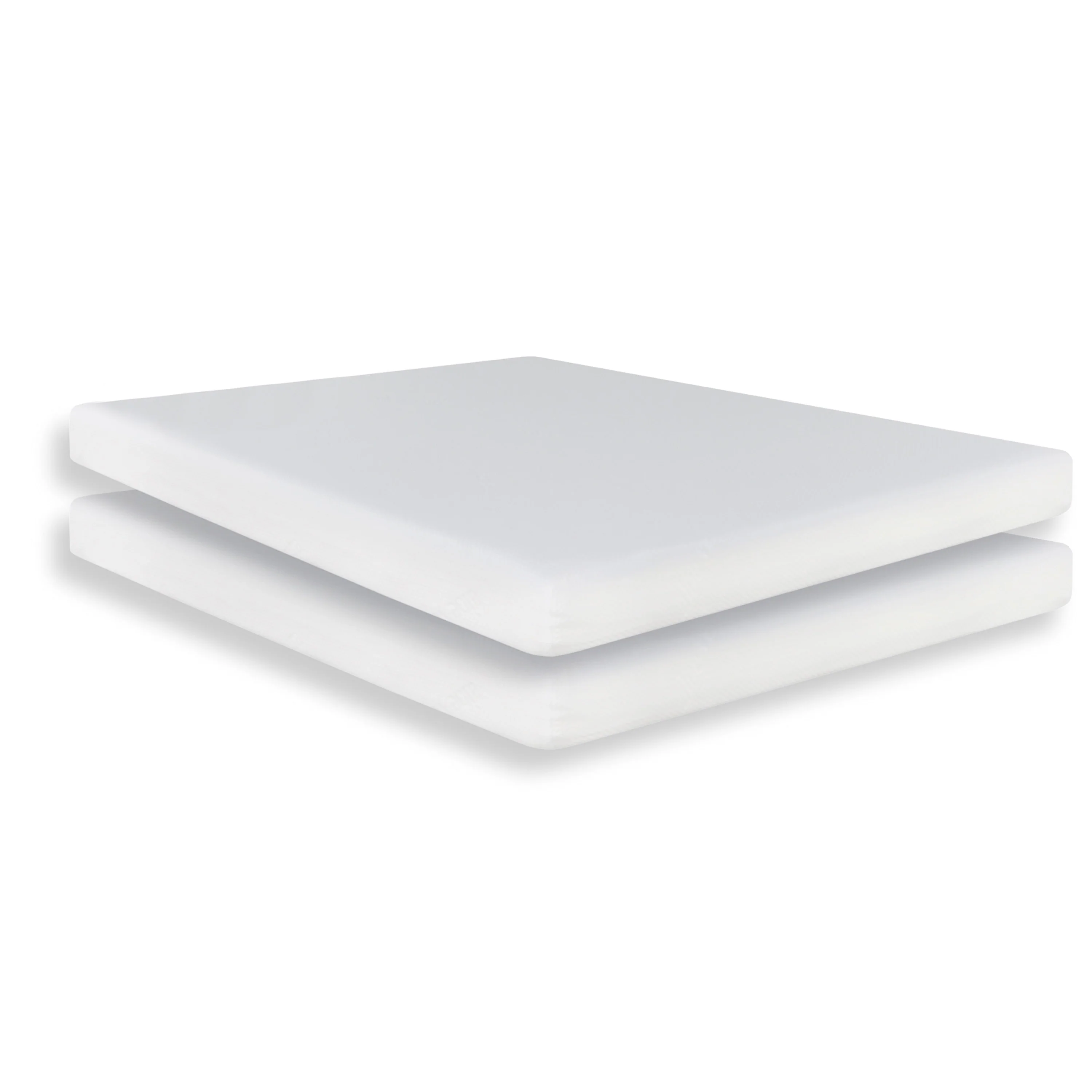 Appu 6 Inch Full Mattress Set of 2, Gel Memory Foam, Protective Cover