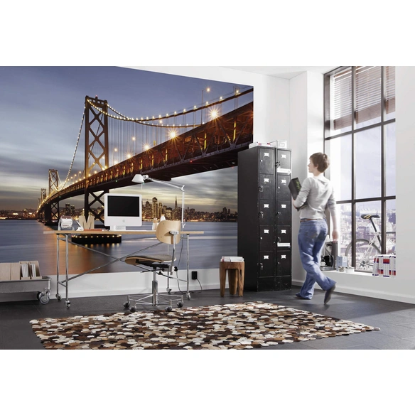 Papiertapete »Bay Bridge«, Breite: 368 cm, inkl. Kleister