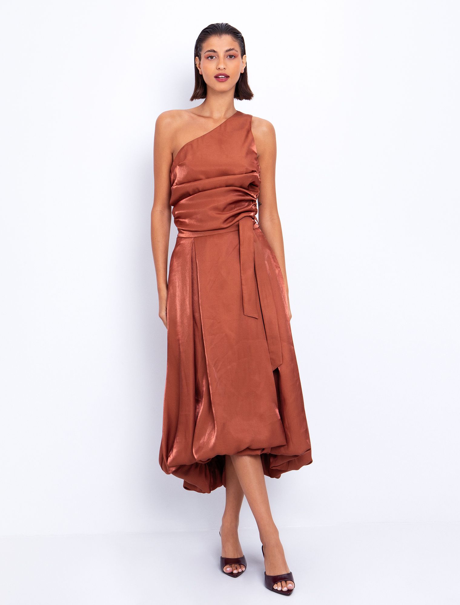 One shoulder τοπ ντραπέ