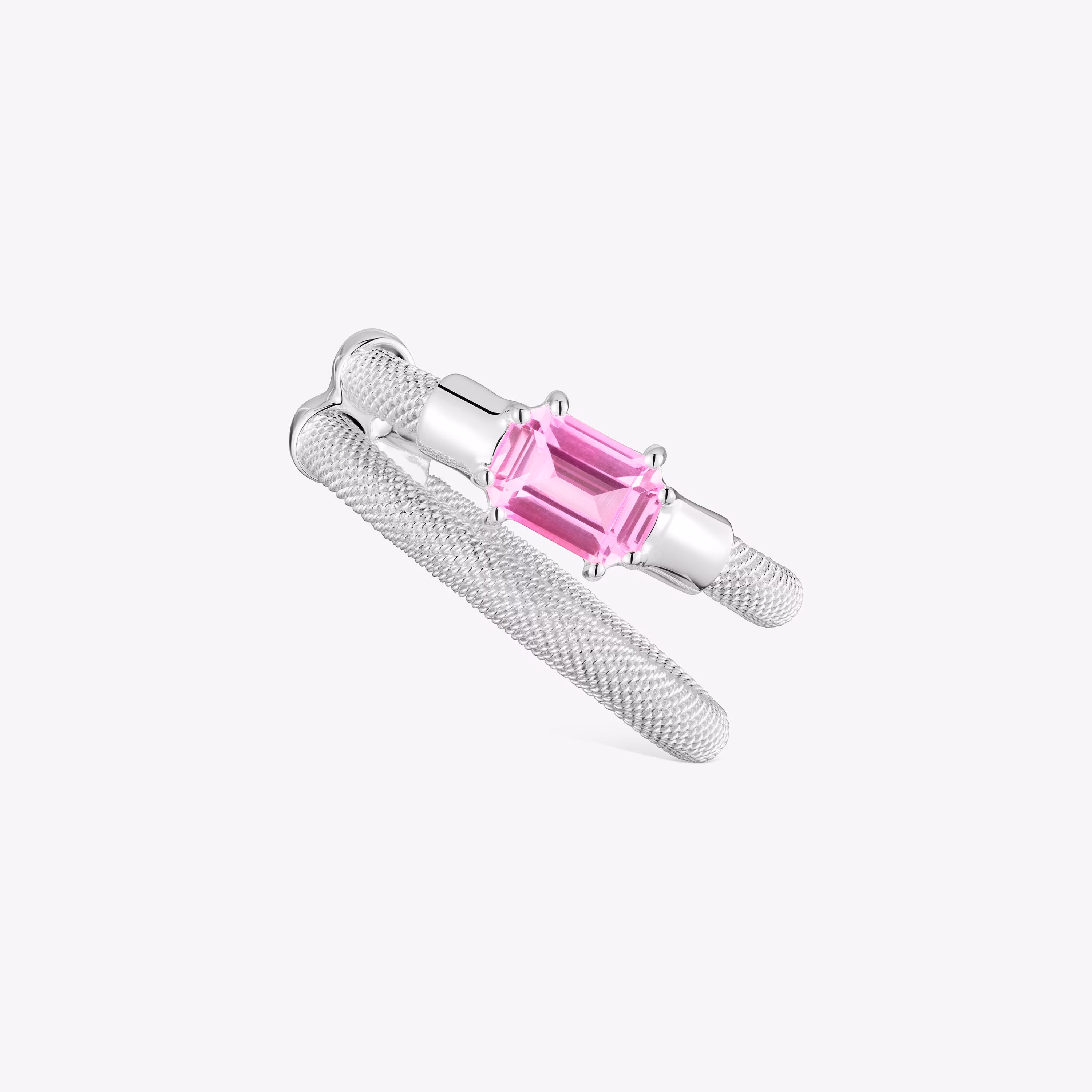 Earcuff de plata y zafiro creado en laboratorio TOUS Mesh LGG