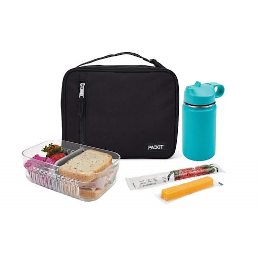 PackIt Classic Cooler Lunch Box Bag Freeze and Go - Black