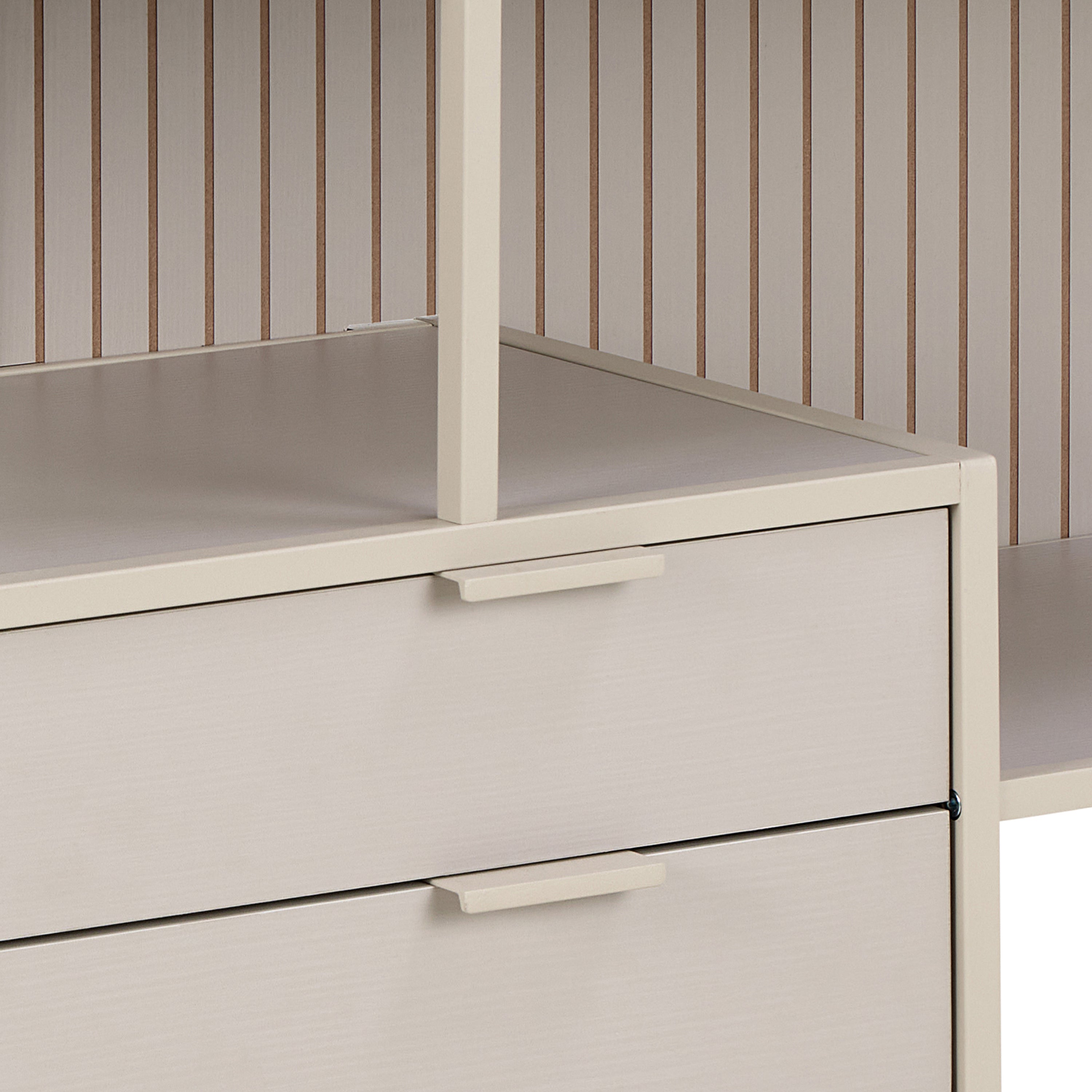 by fonQ Maxim Boekenkast Rechthoekig met 2 Lades - Grijs