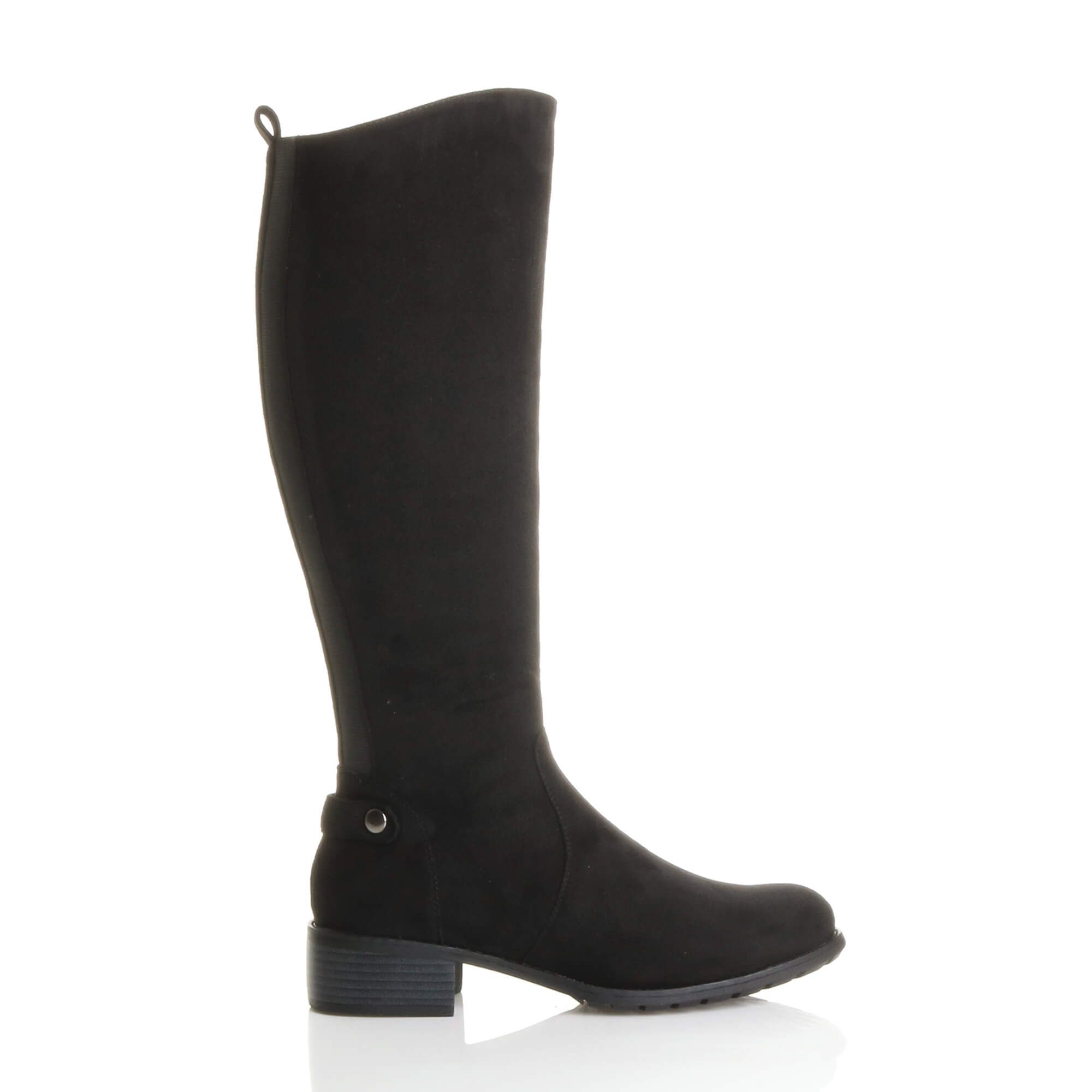 AJVANI Low Heel Calf Riding Boots