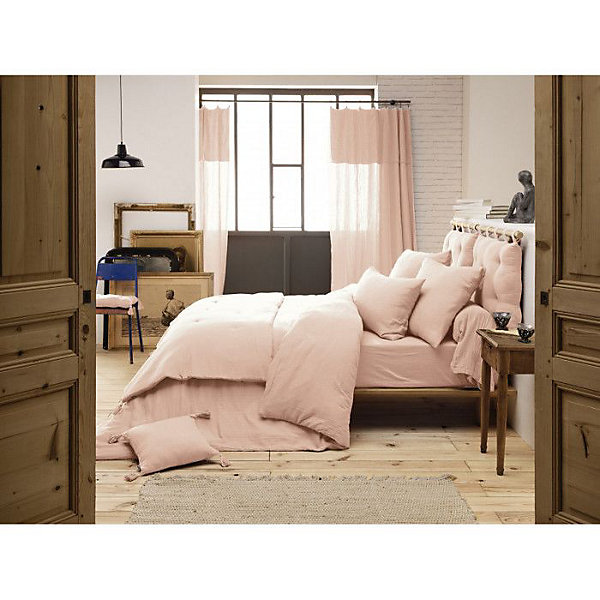 Drap plat Gaïa L'Effet Papillon 270x300 cm Rose gaze de coton