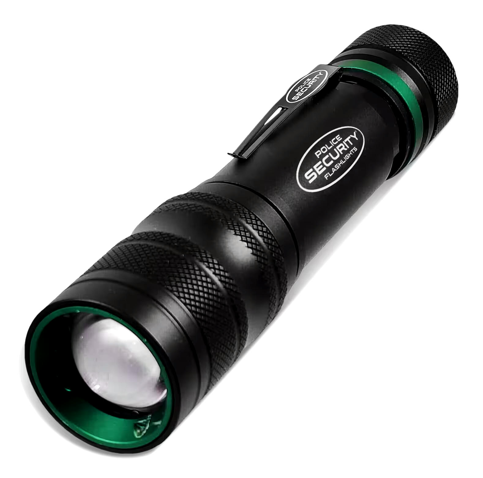 Police Security Trac Tact 280 Lumens Aluminum Handheld LED Flashlight with 5 Modes, Batteries Included, Black