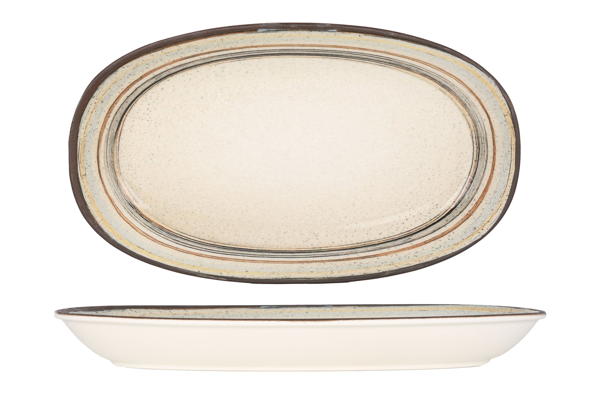 Bonna Serveerschaal - Cortado - Porselein - 34x19 cm - set van 2