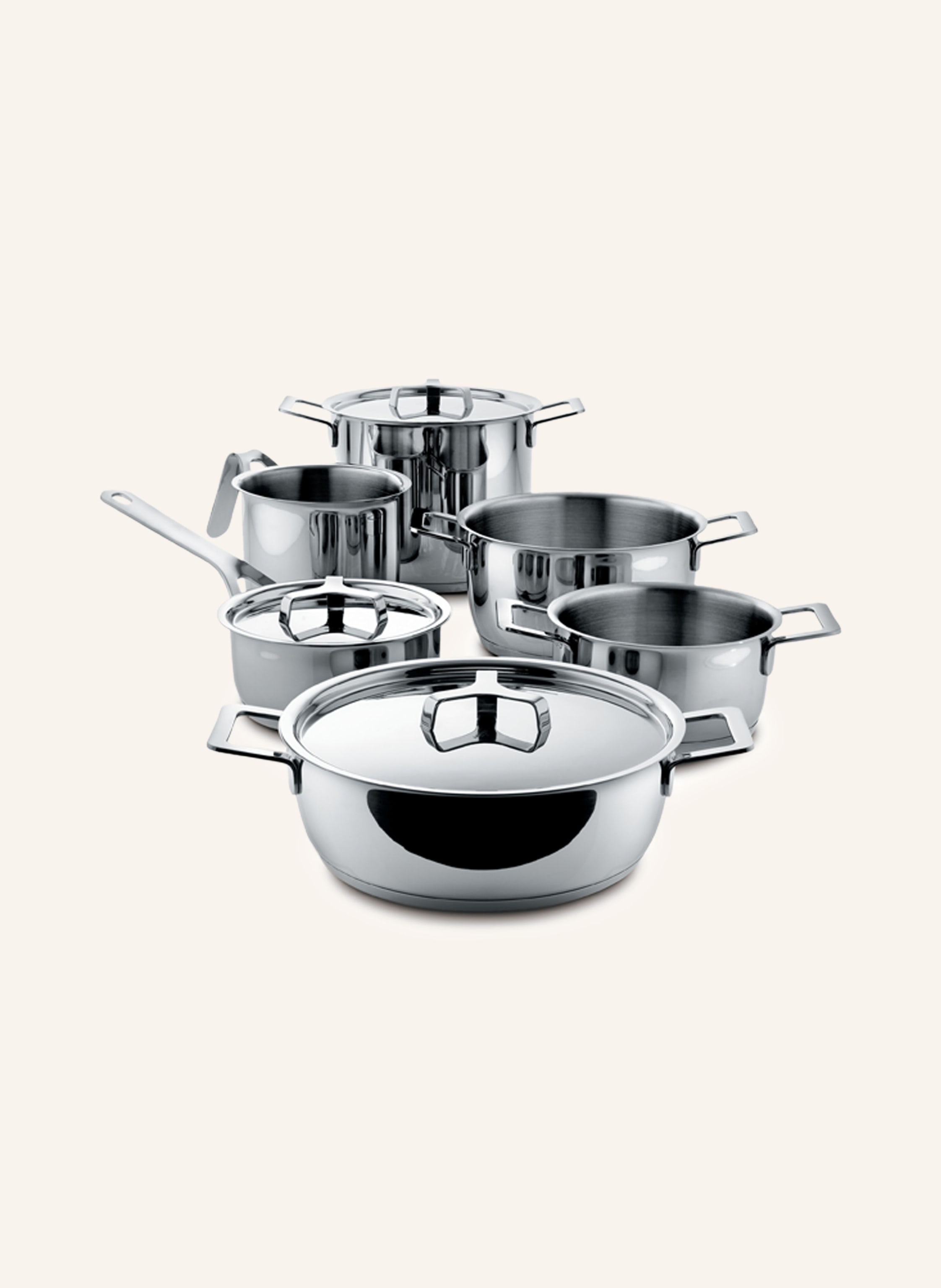ALESSI 9-tlg. Kochgeschirr-Set POTS&PANS