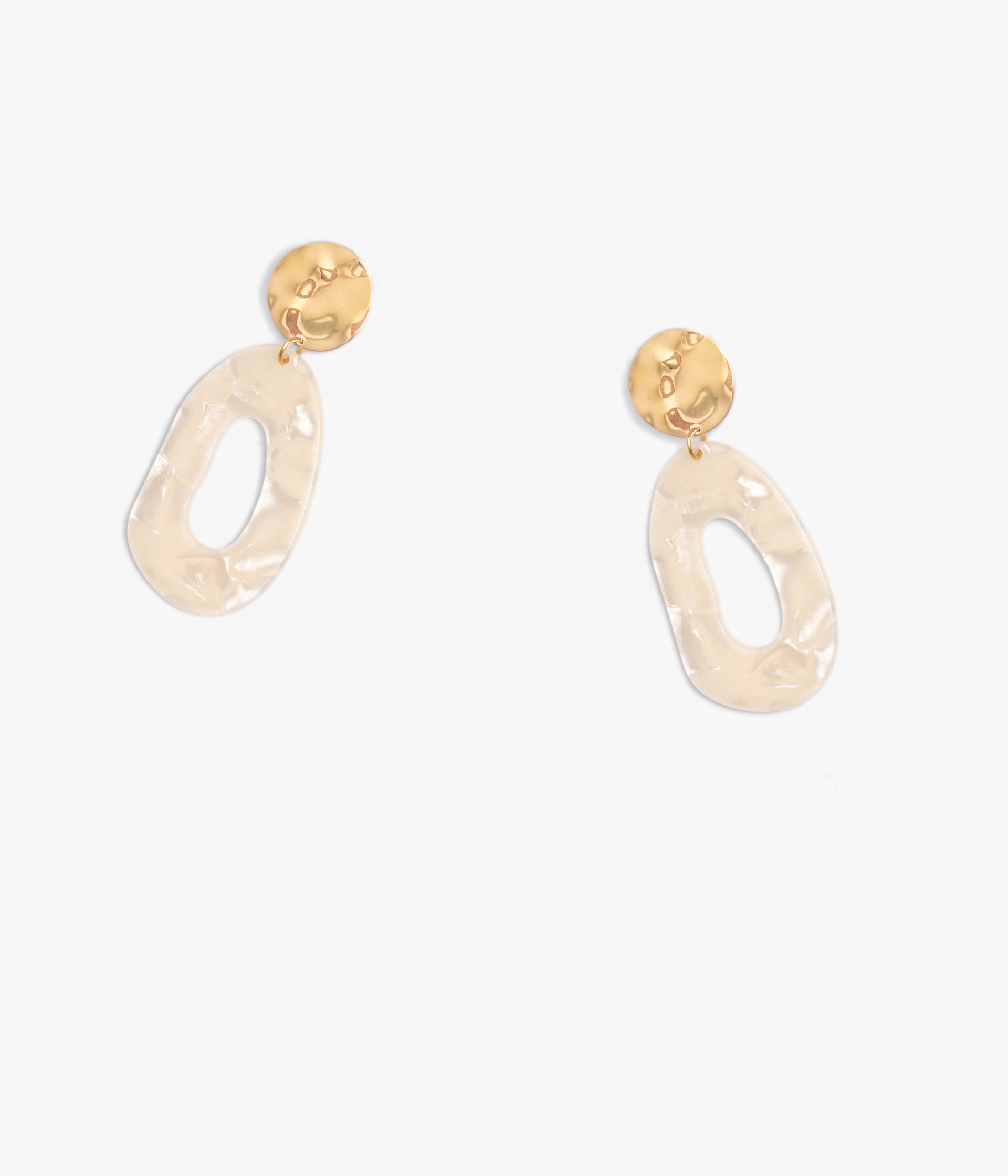 Boucles d'oreilles Diana écru
