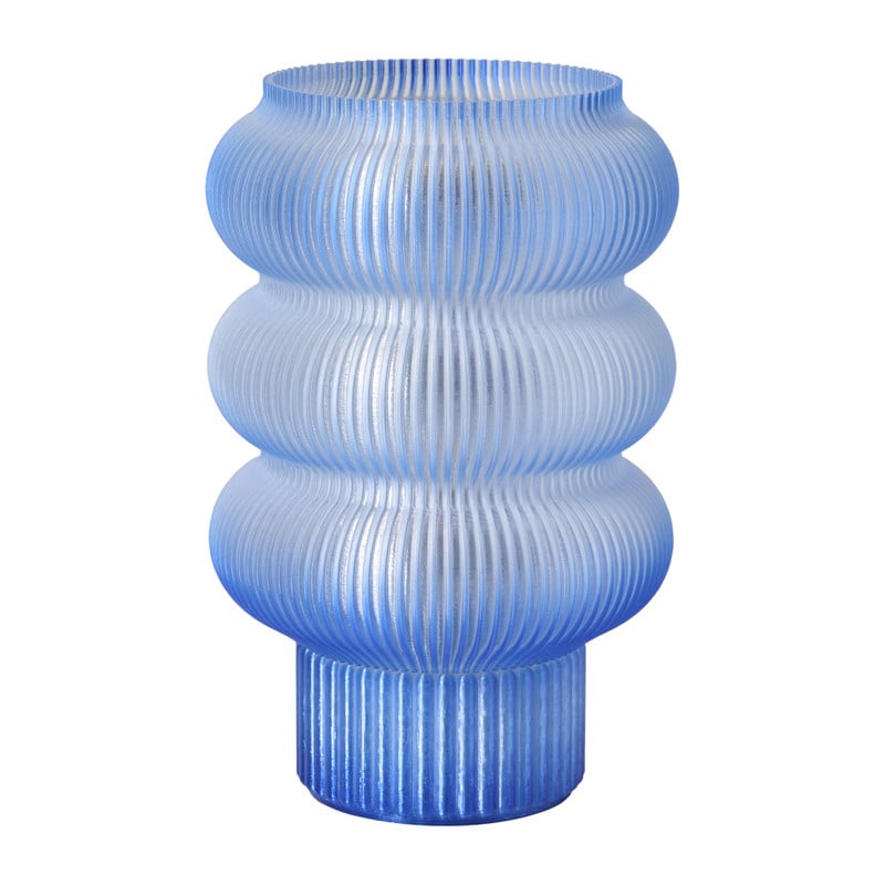 Lampje swirl Ilona - blauw - &Oslash;13.5x21 cm