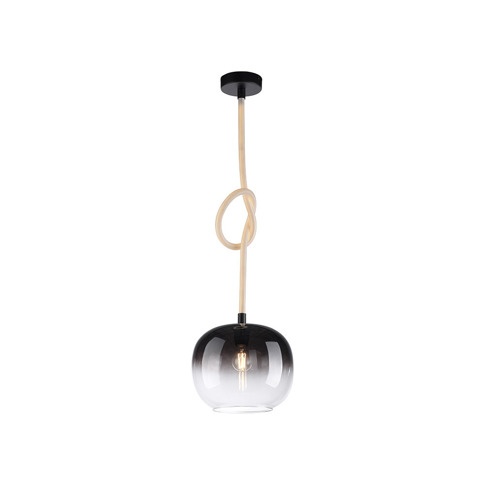 Lampa wisząca czarno-biała-dymiona LUMA 2xE27x53W Paul Neuhaus