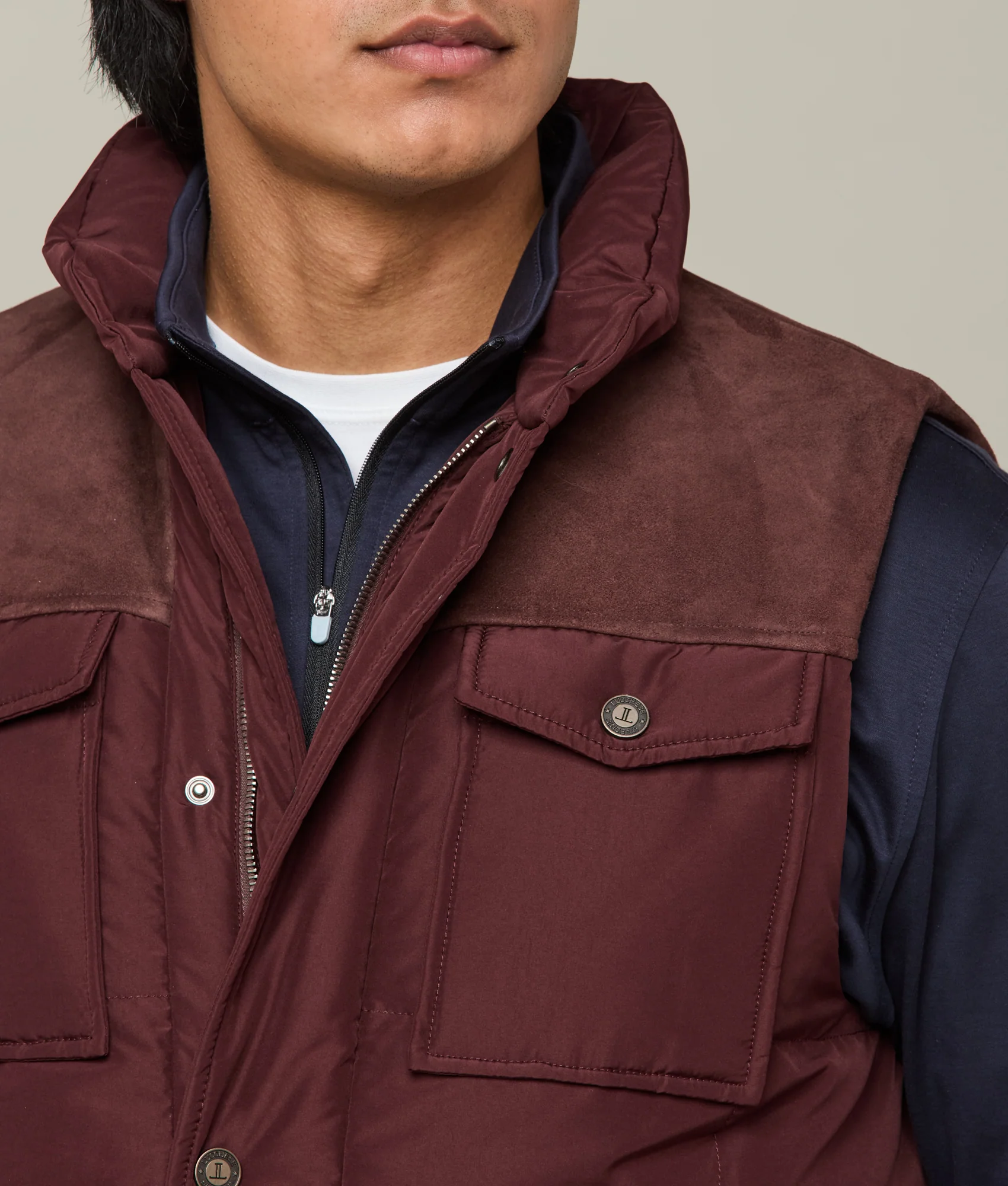 John Puffer Vest - Wine