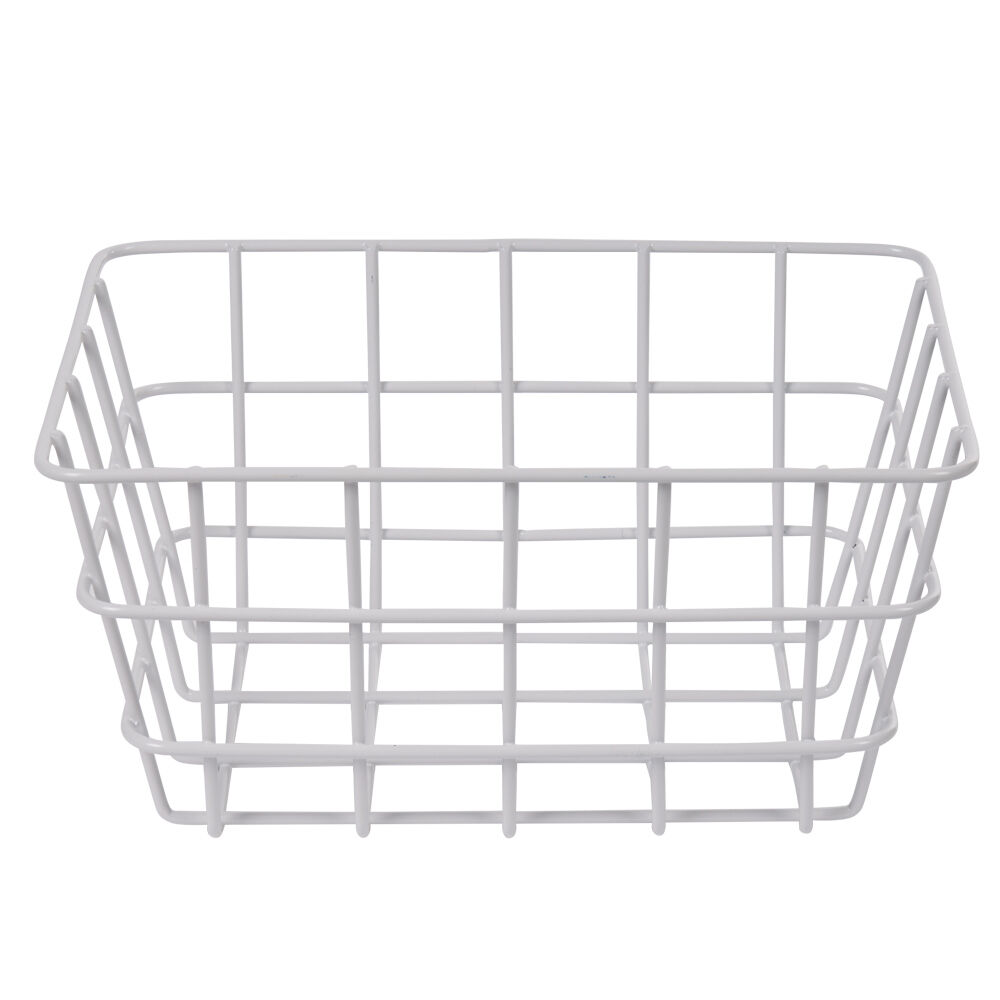 Panier métal filaire blanc