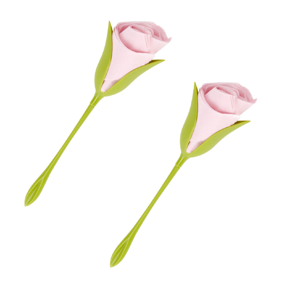 Présentoir serviette papier forme tige verte fleur