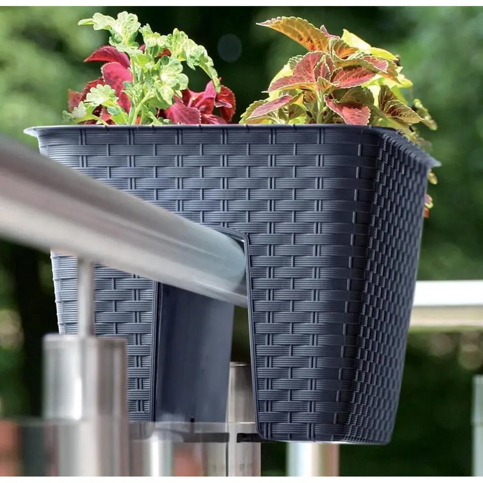 Balkon plantenbak Ratolla - reling/balustrade - taupe - 40 cm