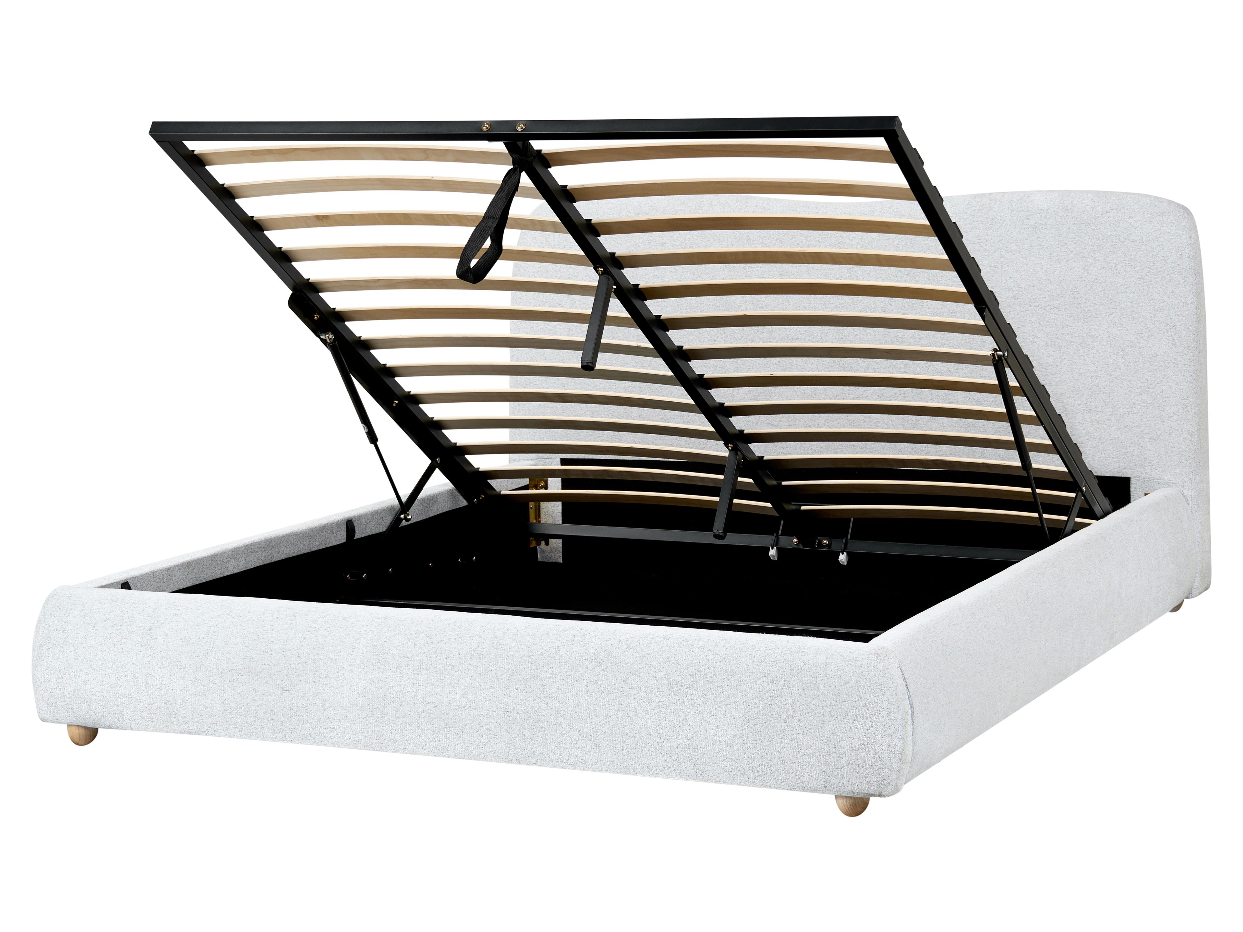 Ottoman Bed Fabric BLAGNAC 140 x 200 cm (EU Double) Light Grey