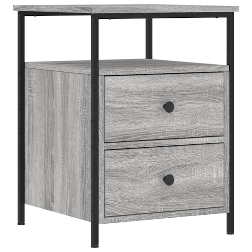 NNEVL Bedside Cabinets 2 pcs Grey Sonoma 44x45x60 cm Engineered Wood