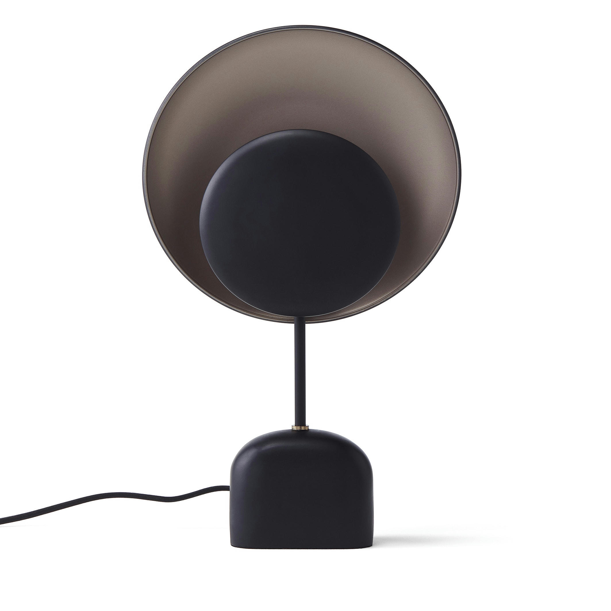 Lampe à poser, métal noir et moka, Naton