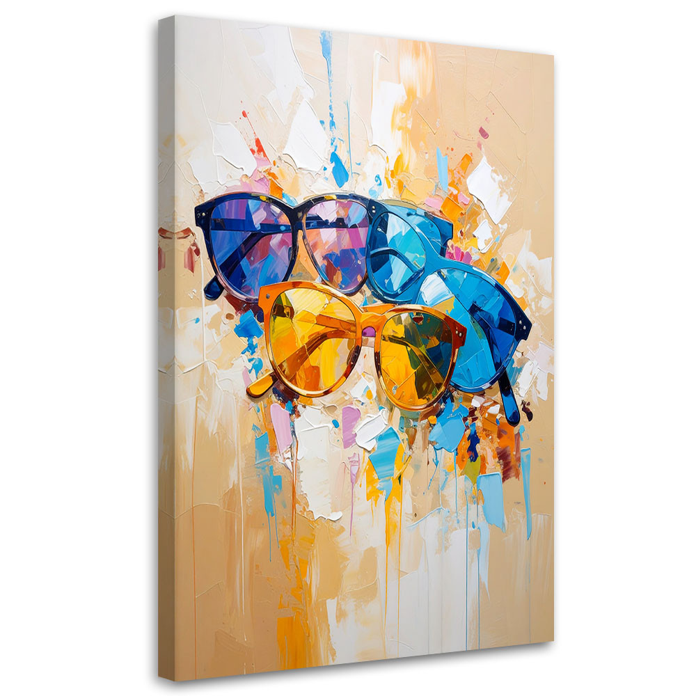 Feeby Obraz młodzieżowy na ścianę, Okulary przeciwsłoneczne 40x60