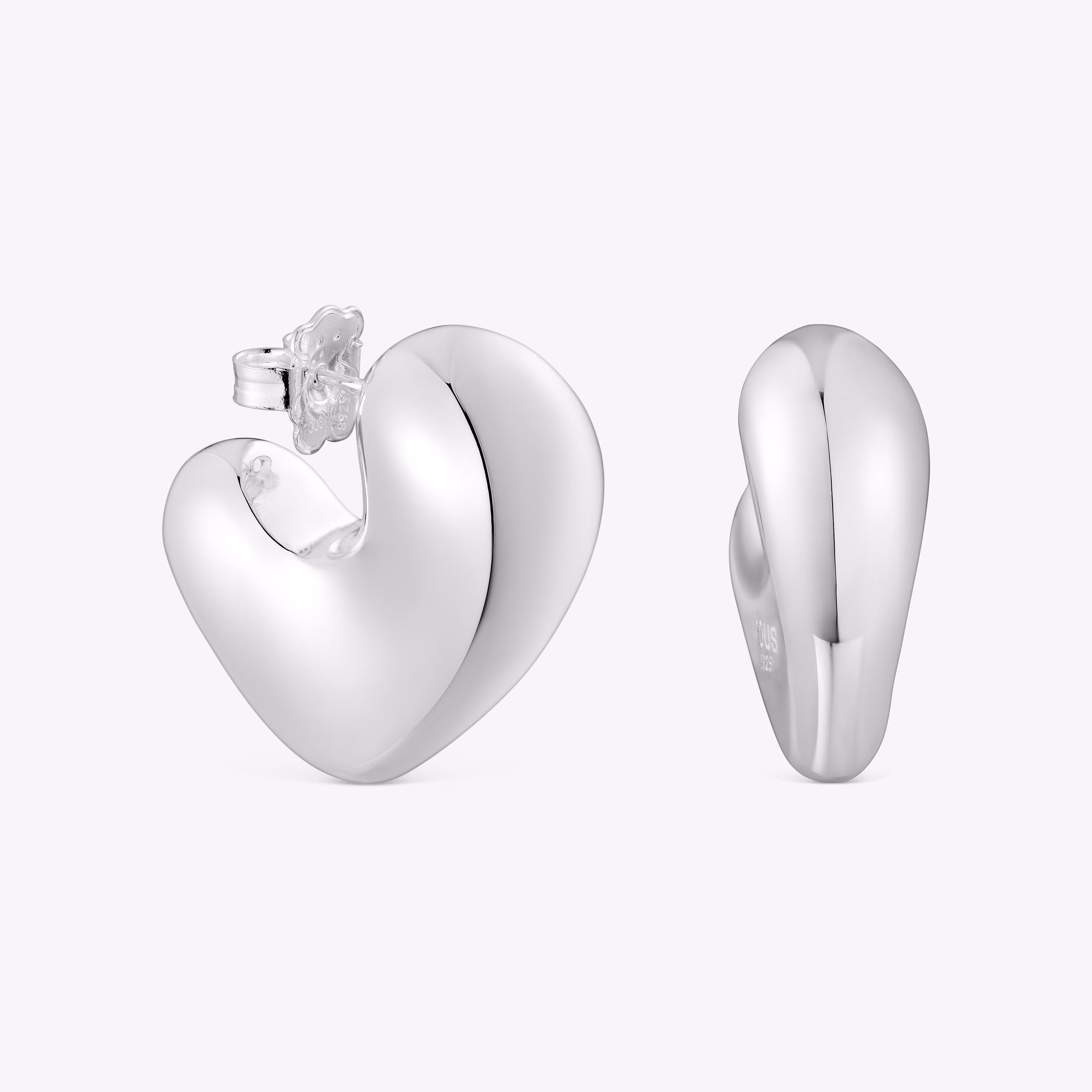 Pendientes de plata corazón Tabit