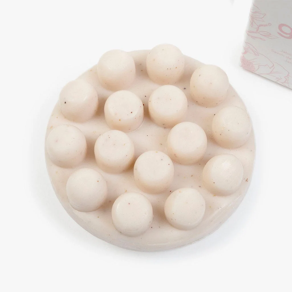 Sabonete de massagem esfoliante Jasmim e Rosa Mosqueta 94g